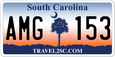 SC license plate AMG153