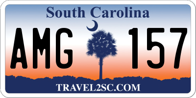 SC license plate AMG157