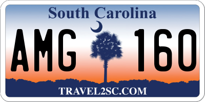 SC license plate AMG160