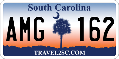 SC license plate AMG162