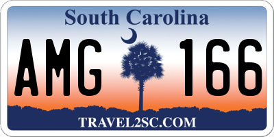 SC license plate AMG166
