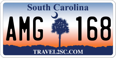 SC license plate AMG168