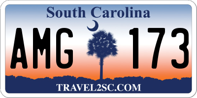 SC license plate AMG173