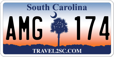 SC license plate AMG174