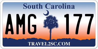 SC license plate AMG177
