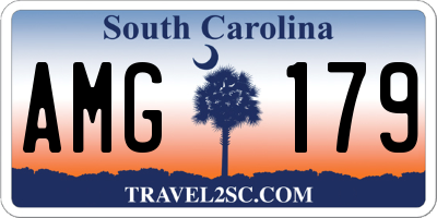 SC license plate AMG179