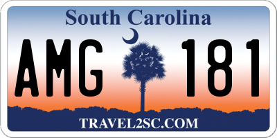 SC license plate AMG181