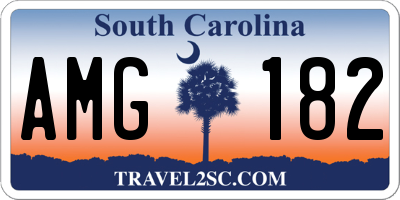 SC license plate AMG182