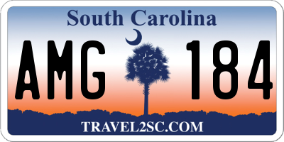 SC license plate AMG184