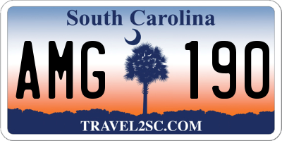 SC license plate AMG190