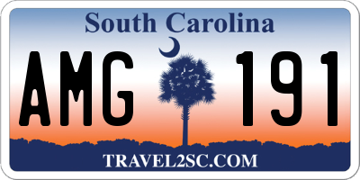 SC license plate AMG191