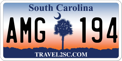 SC license plate AMG194