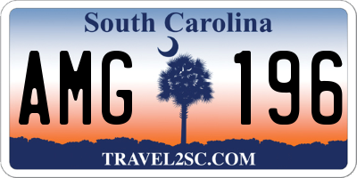 SC license plate AMG196