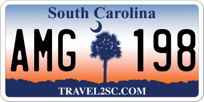 SC license plate AMG198