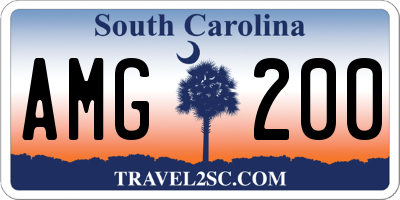 SC license plate AMG200