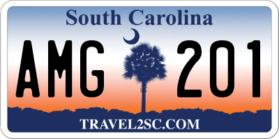 SC license plate AMG201