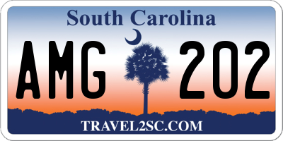 SC license plate AMG202