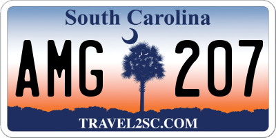 SC license plate AMG207
