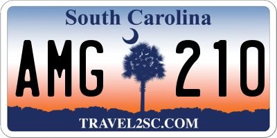 SC license plate AMG210