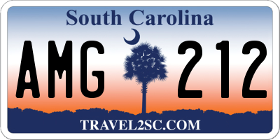 SC license plate AMG212