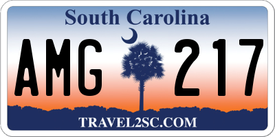 SC license plate AMG217
