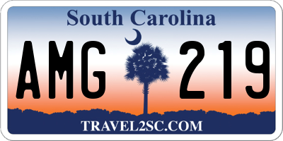 SC license plate AMG219