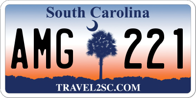 SC license plate AMG221