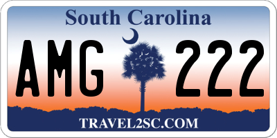 SC license plate AMG222