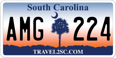 SC license plate AMG224