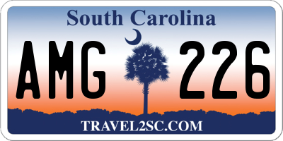 SC license plate AMG226