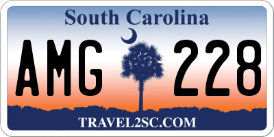 SC license plate AMG228