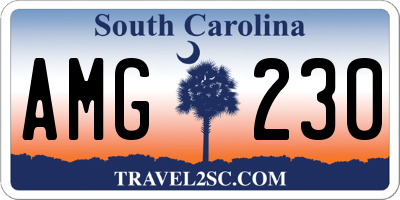 SC license plate AMG230