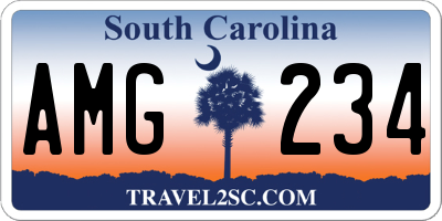 SC license plate AMG234