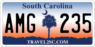 SC license plate AMG235