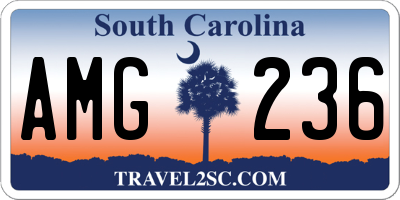 SC license plate AMG236