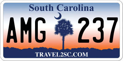 SC license plate AMG237