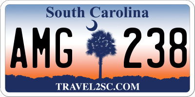 SC license plate AMG238