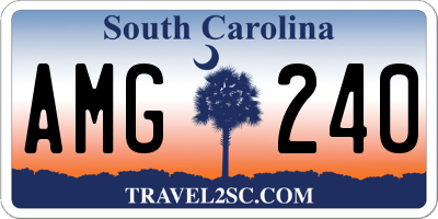 SC license plate AMG240