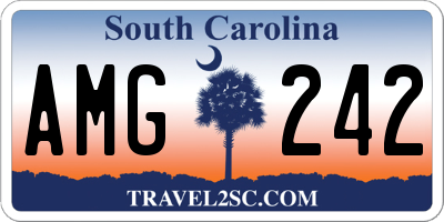 SC license plate AMG242