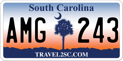 SC license plate AMG243