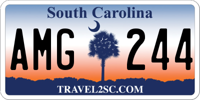 SC license plate AMG244