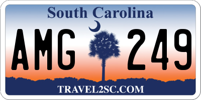 SC license plate AMG249