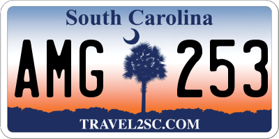 SC license plate AMG253