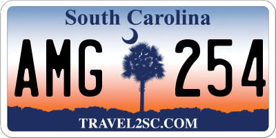 SC license plate AMG254
