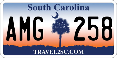 SC license plate AMG258