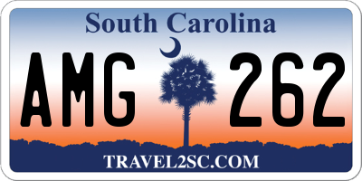 SC license plate AMG262