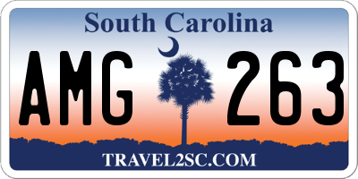SC license plate AMG263