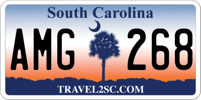 SC license plate AMG268