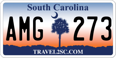 SC license plate AMG273