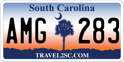 SC license plate AMG283